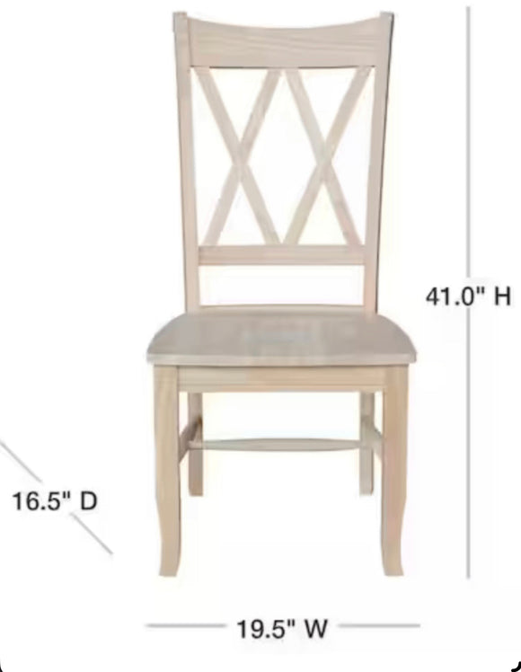 Wood Dining Chair(Double X Back)Must buy 2 (Special Order)