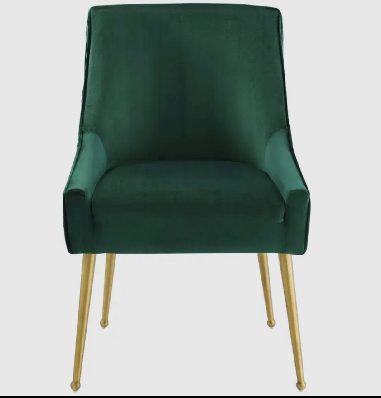 Green Pleated Velvet Dining Chair-Special Order