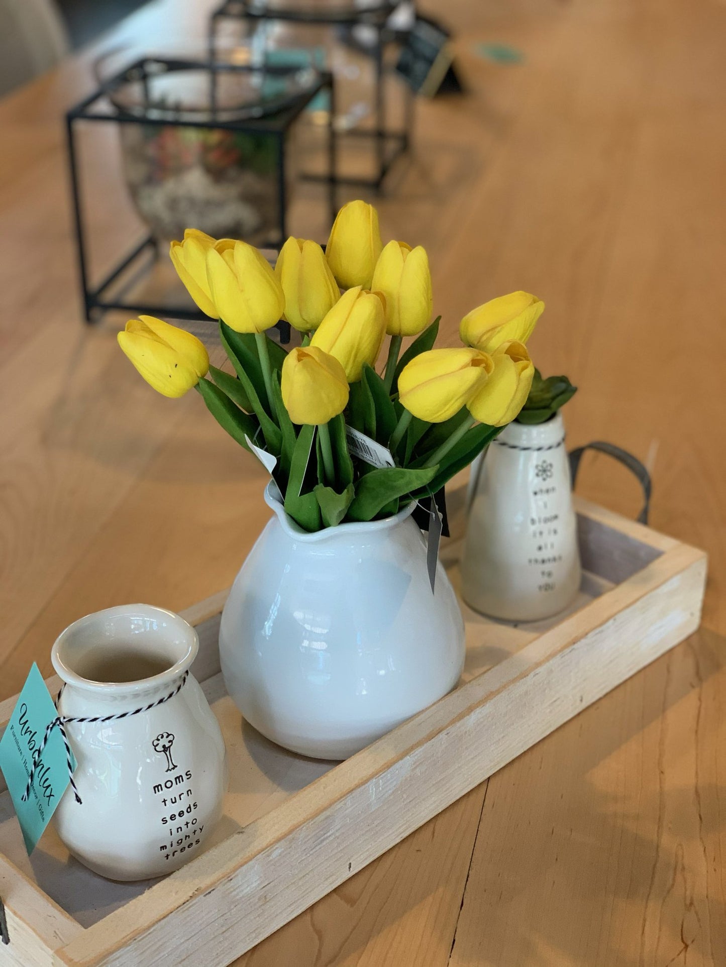 Real Touch Yellow Mini Tulip Bouquet