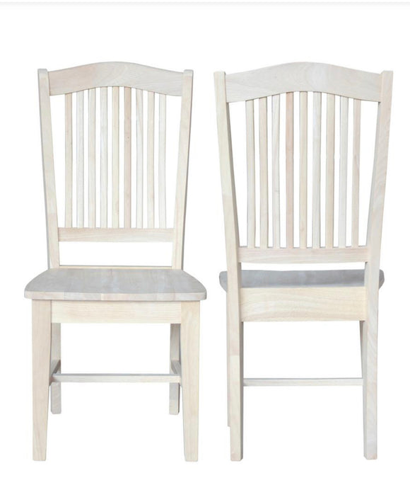 Wood Dining Chair(Modern Back)Must buy 2 Special Order