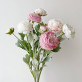 19'' Silk Ranunculus Single Stem: Fuchsia