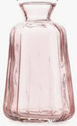 Pink Pleated Glass Vase