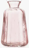 Pink Pleated Glass Vase