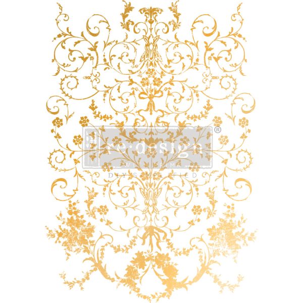 Manor Swirls Gold Foil Decor Transfer