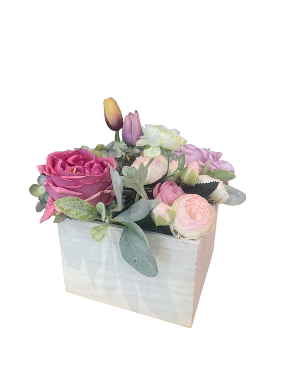 Faux Floral Arrangement & Wooden Box Workshop