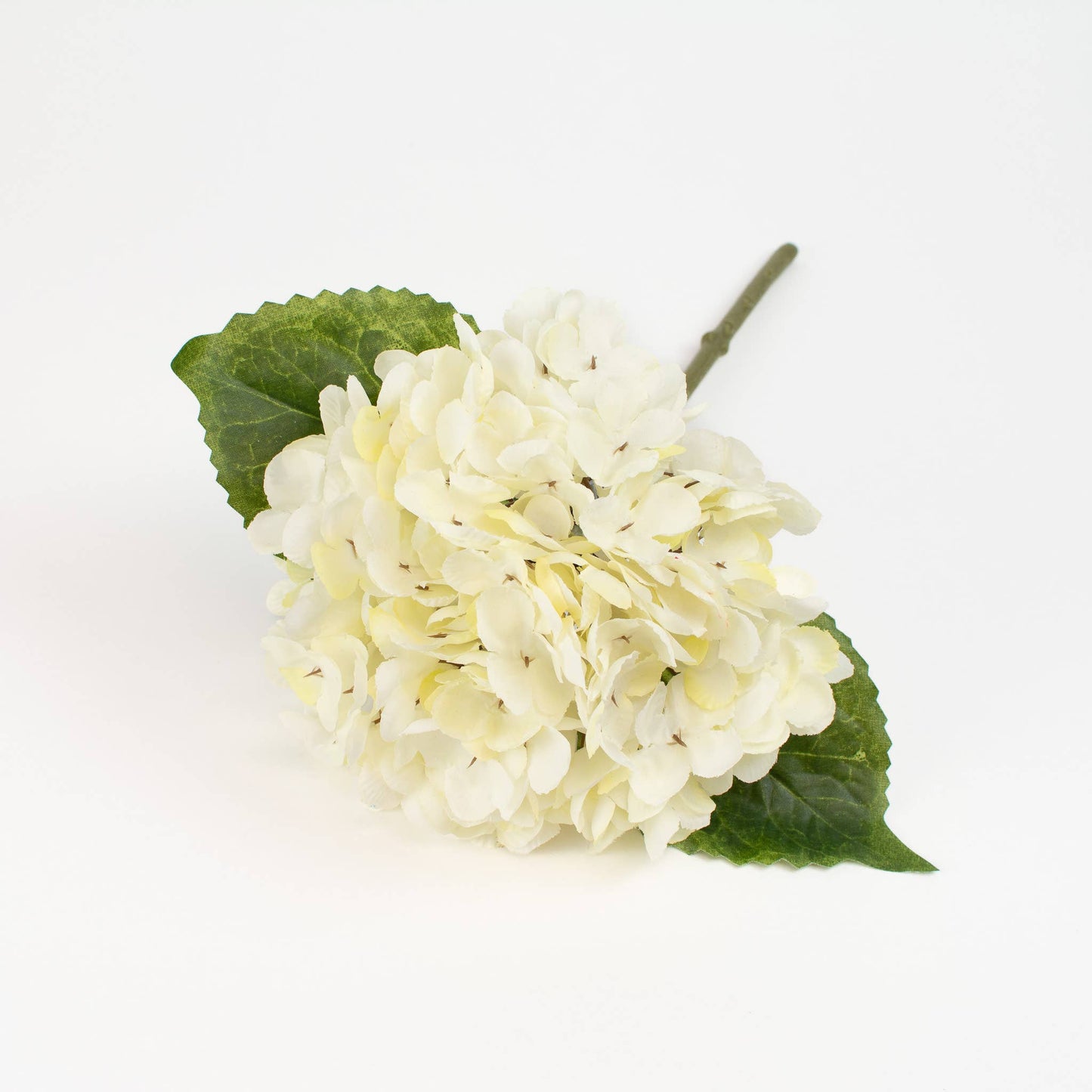 Faux Hydrangea Pick - Cream - 13 Inch