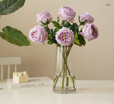 17" Real touch English Rose Stem: Lavender