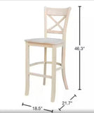 24”H X Back Counter Stool-Special Order