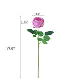 17" Real touch English Rose Stem: Lavender