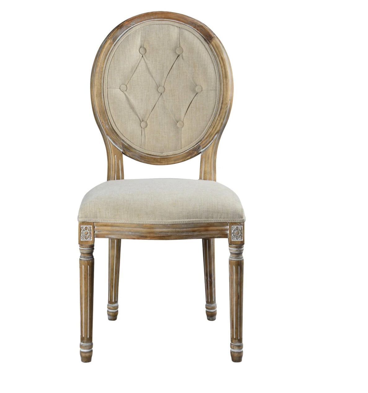 Linen Tufted Dining Chair(Golden Honey)Must by 2 Special Order