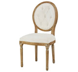 White Tufted Dining Chair(Golden Honey)Must by 2 Special Order