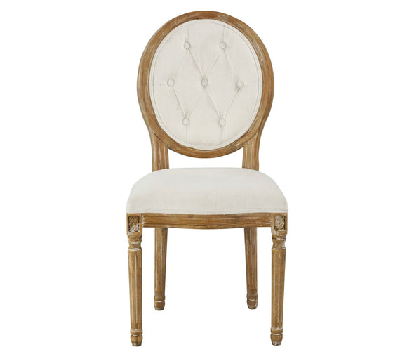 White Tufted Dining Chair(Golden Honey)Must by 2 Special Order