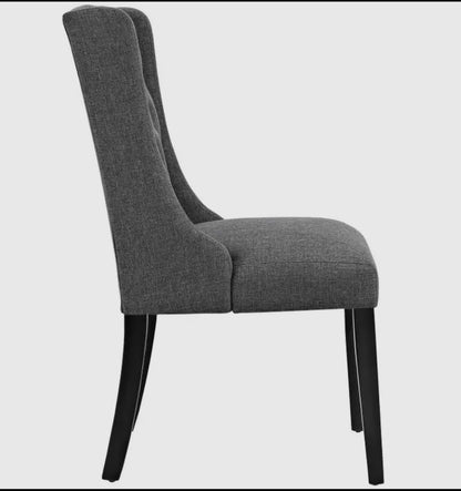 Tufted Dining Chair (Charcoal Gray)Special Order