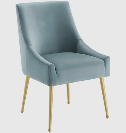 Light Blue Velvet Dining Chair-Special Order