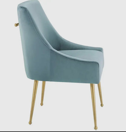 Light Blue Velvet Dining Chair-Special Order