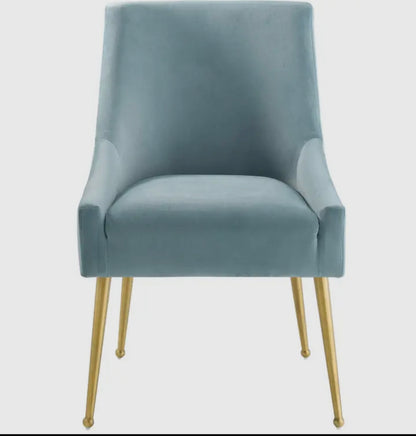 Light Blue Velvet Dining Chair-Special Order