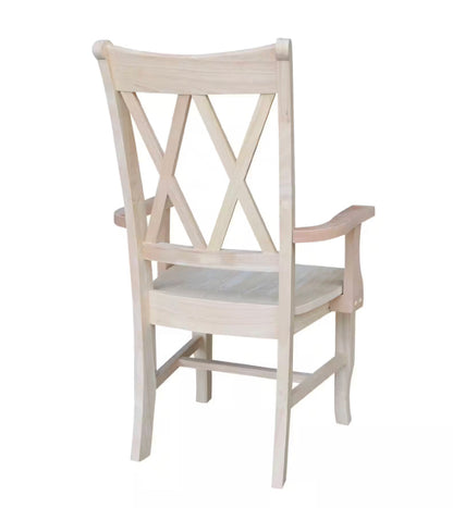 Double X Back with arm Dining Chair- Must buy 2 (Special Order)