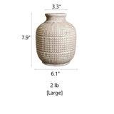 White Textured Porcelain Ceramic Vase