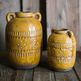 Mustard Yellow Glazed Vase