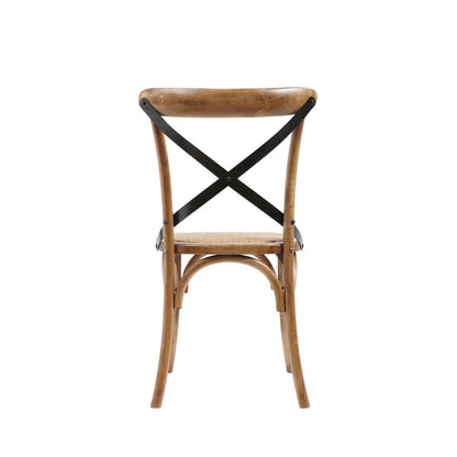 X Back Dining Chair(Medium Brown/Natural)Special Order