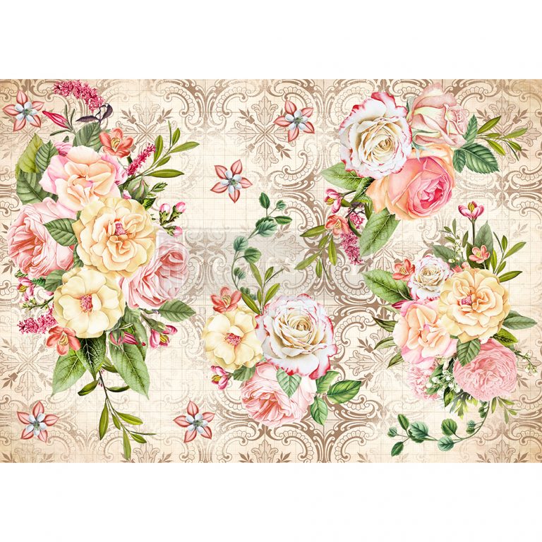 Amiable Roses Rice Paper (11.5"x16.25")