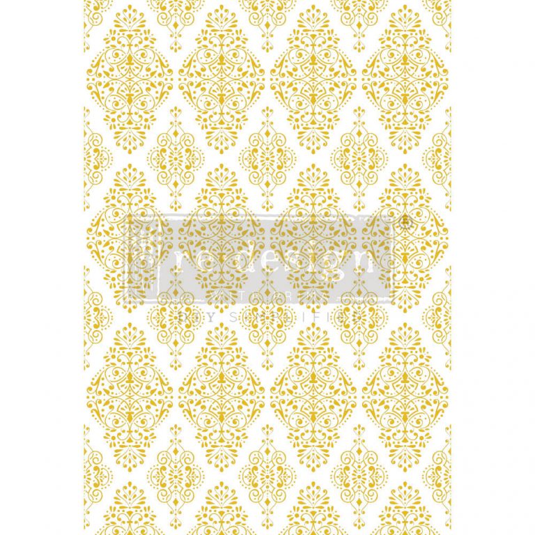 Golden Damask Decor Transfers