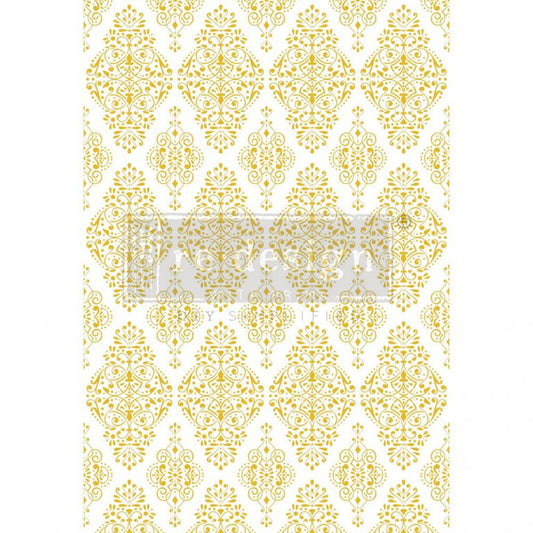 Golden Damask Decor Transfers