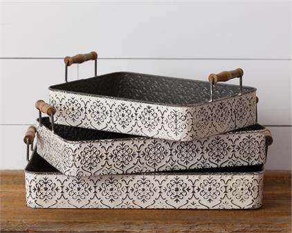 Metal Embossed Medallion Tray