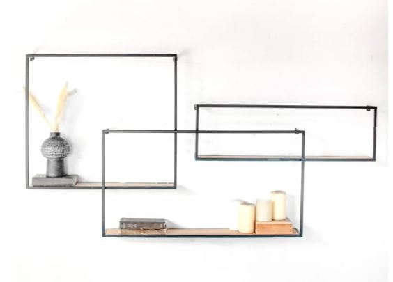 Trio Staggered Wall Shelves