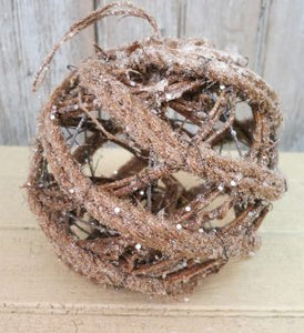 Frosted Vine & Jute Ball
