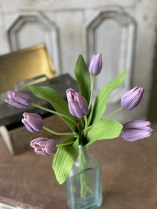 14.5" Faux Lavender Tulip 
