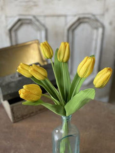 14.5" Faux Yellow Tulip 