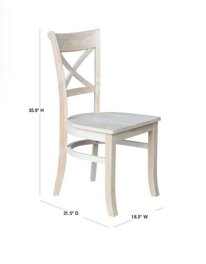 Wood Dining Chair(X Back)Must by 2 Special Order