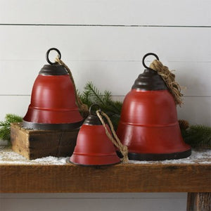 Red Tin Christmas Bell - Urbanlux 
